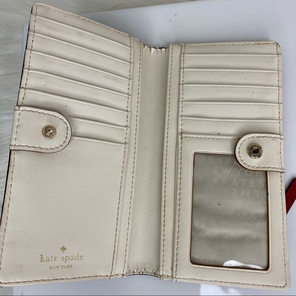 Kate Spade Red Saffiano Leather Wallet - Picture 3 of 8